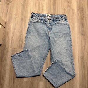 Abercrombie & Fitch Women's Straight Leg Jeans - Light Blue